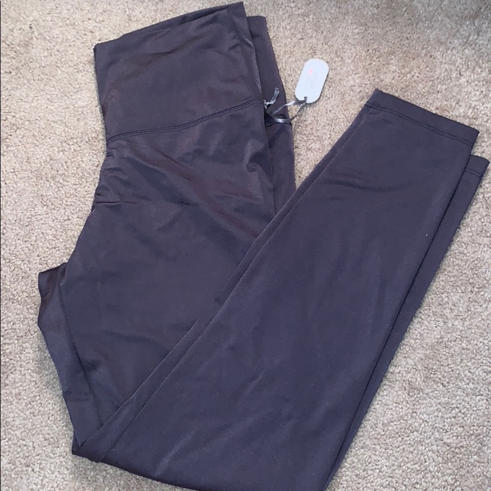 Dark gray/purple, spandex leggings from aerie